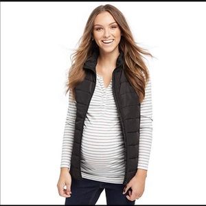 M motherhood maternity black vest puffer zip up